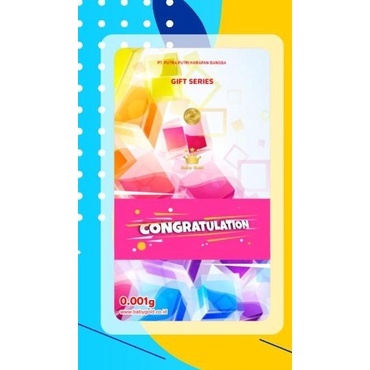 BABY GOLD edisi CONGRATULATION 0.001gr | 0.002 gr | 0.005 Emas Mini Logam Mulia