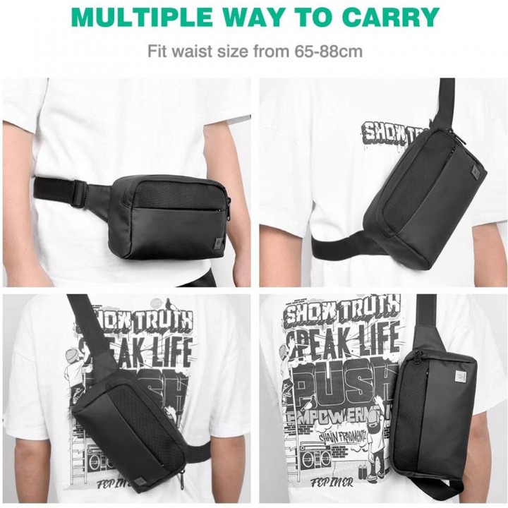 50 WIWU METRO MATE - Multifunctional Waterproof Slim Travel Waist Bag