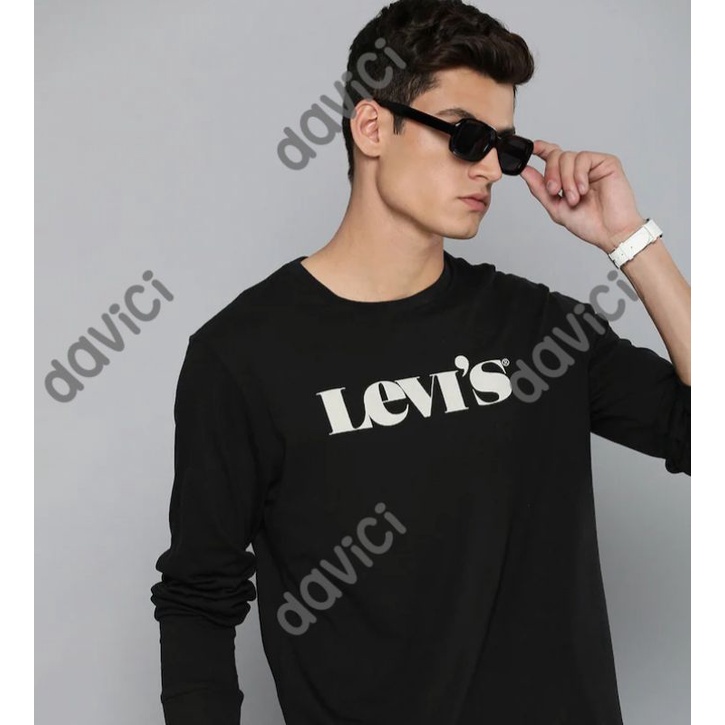 kaos lengan panjang ztshirt long Sleeve Levis keren distro pria wanita terbaru