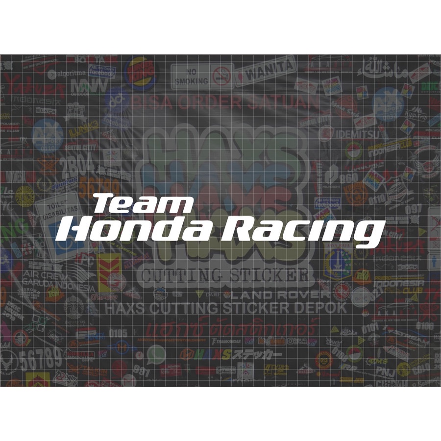 Cutting Sticker Team Honda Racing Ukuran 30 Cm Untuk Motor Mobil