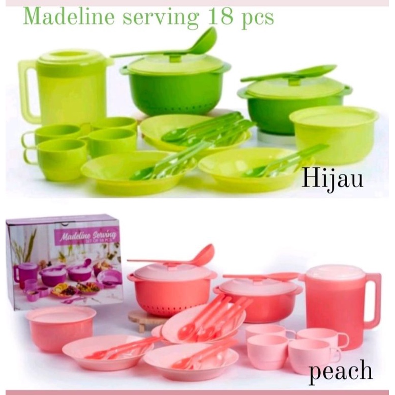 Madeline Serving Set 18 Pcs/ Prasmanan Set 18 Pcs Wadah Lauk Tempat Lauk Prasmanan Madeline Set.