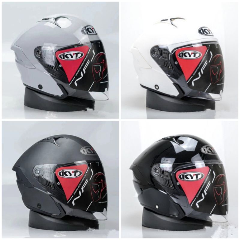 helm half face KYT nfj solid original