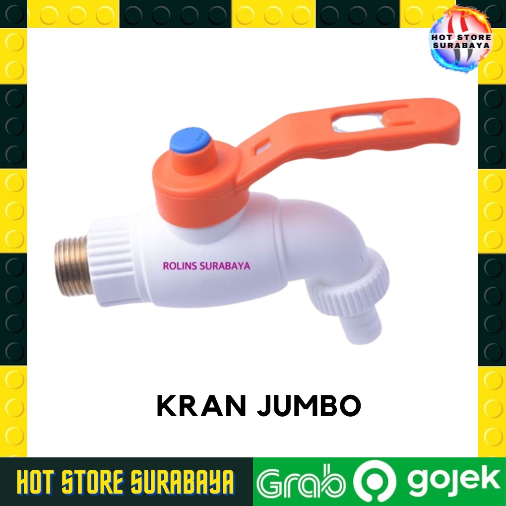 Kran Air PVC PRR Jumbo Drat Kuningan Engkol 1/2 3/4 inch High Quality
