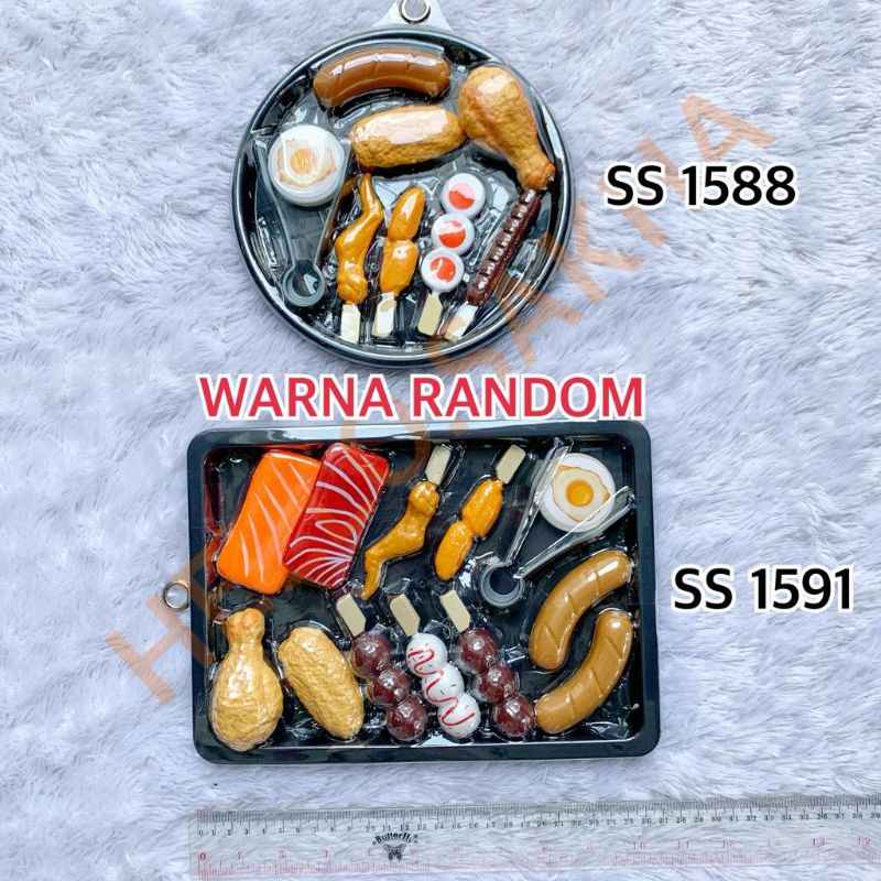 MAINAN SS 1588 &amp; 1591 NAMPAN BULAT &amp; KOTAK MASAK MASAKAN COOKING SET BAKAR BAKARAN BARBEQUE BBQ DAGING AYAM BEEF TELUR CAPIY SALMON SATE