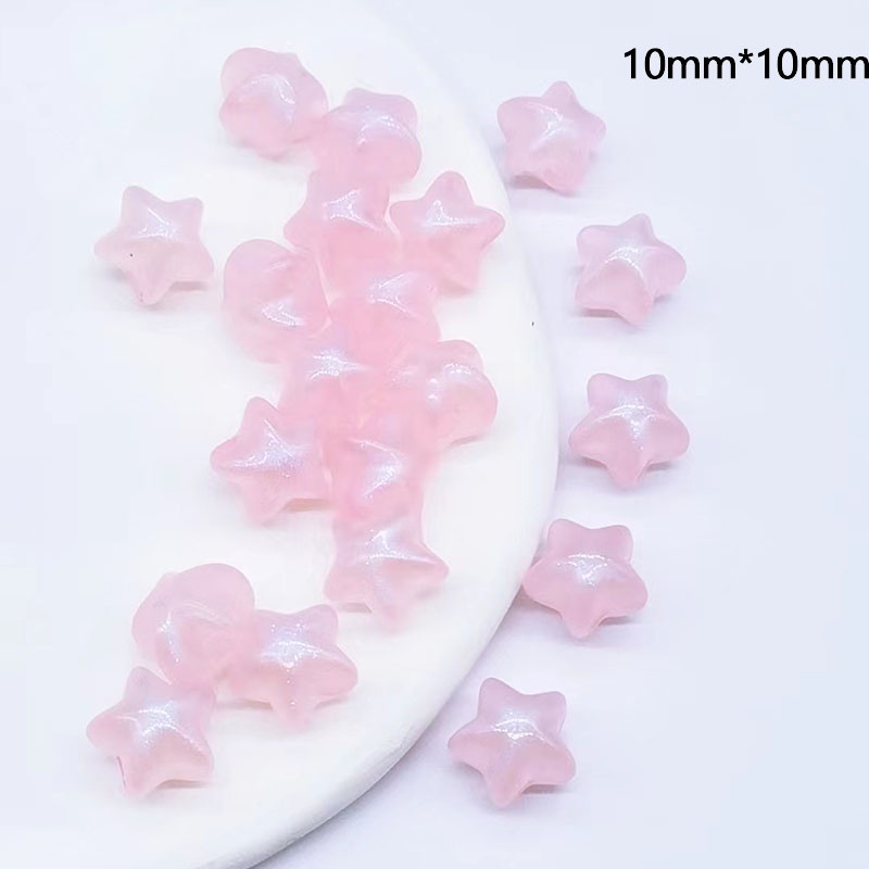 20 Pcs Manik-Manik Bintang Bahan Akrilik Warna Macarons Untuk Aksesoris Perhiasan