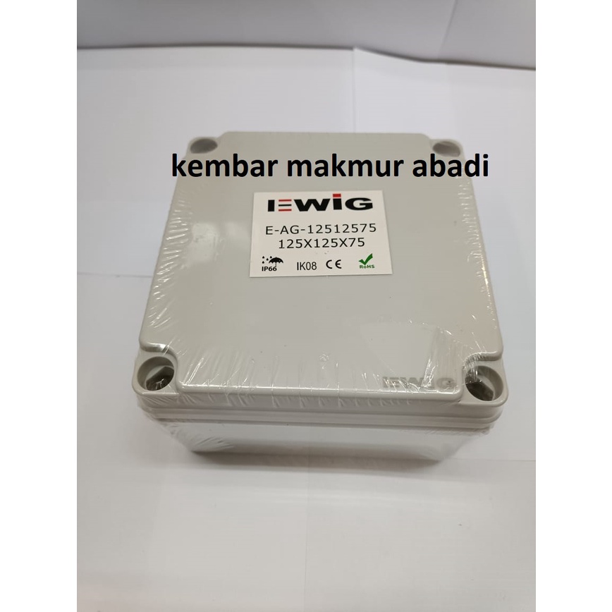 DURADUS 125×125×75mm/JUNCTION BOX 125X125X75 ABS EWIG Polos IP66. -