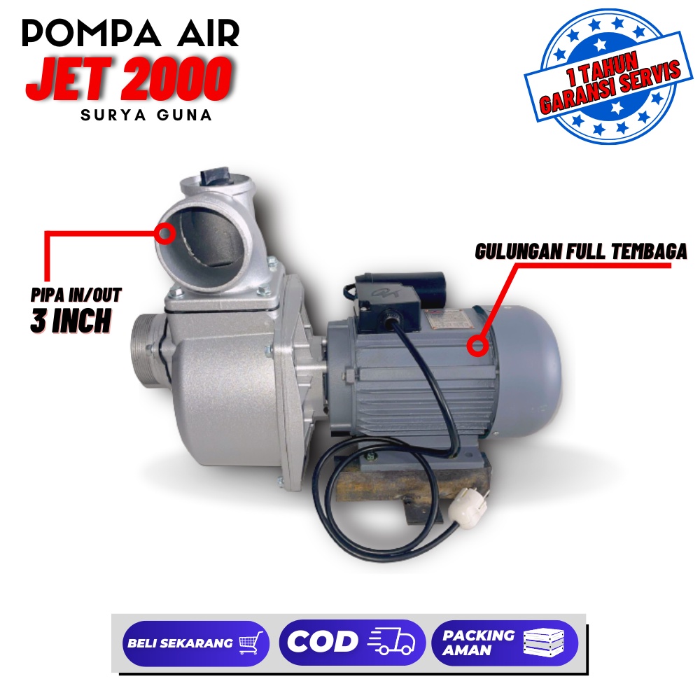Jual Pompa Air Modifikasi 3 Dim JET 2000 FREE KLEP