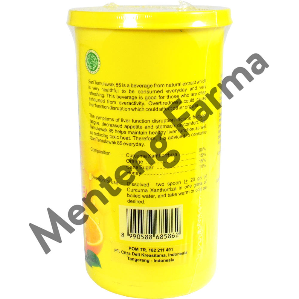 Sari Temulawak 85 Instan Plus Madu Jeruk Toples 400 gr