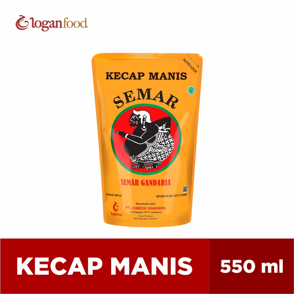 

[ KSEMAR-550P ] - Lombok Gandaria Kecap Manis Semar Pouch 550 ml