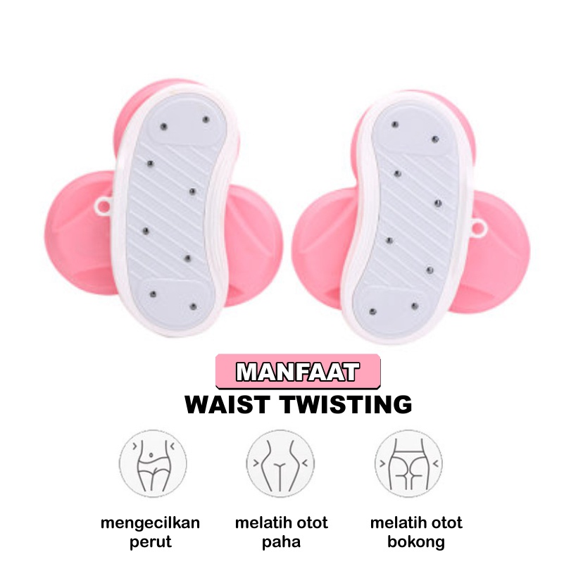 Waist Twisting Magnetic Alat Olahraga Fitness Pelangsing Perut Paha Pinggul Magnetic Trimmer Piring Senam Duo Power Twister