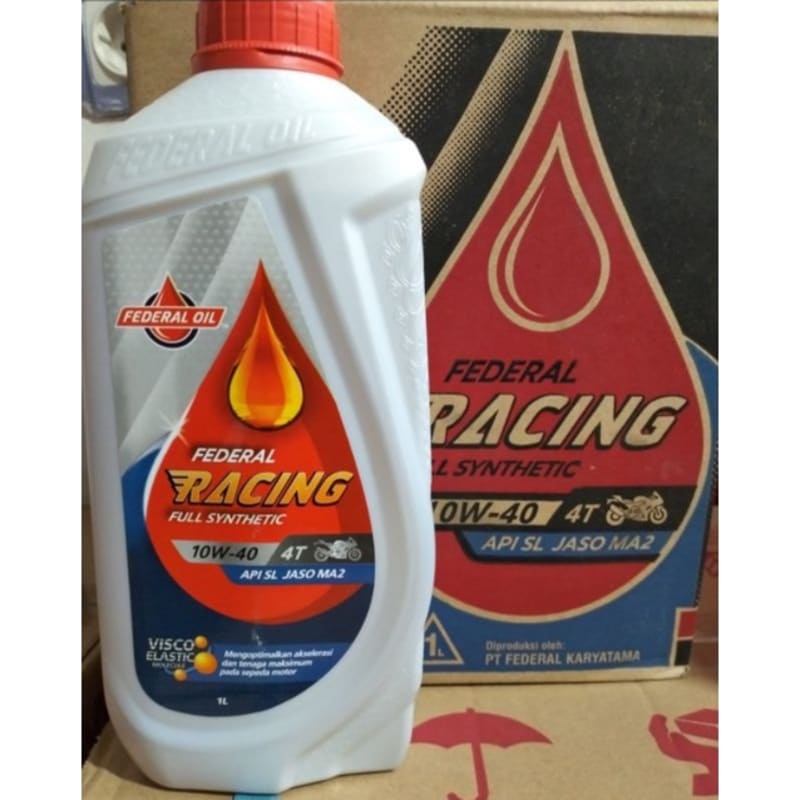 Oli Federal RACING..1 liter...btl putih.4T..1 dus = 6 btl