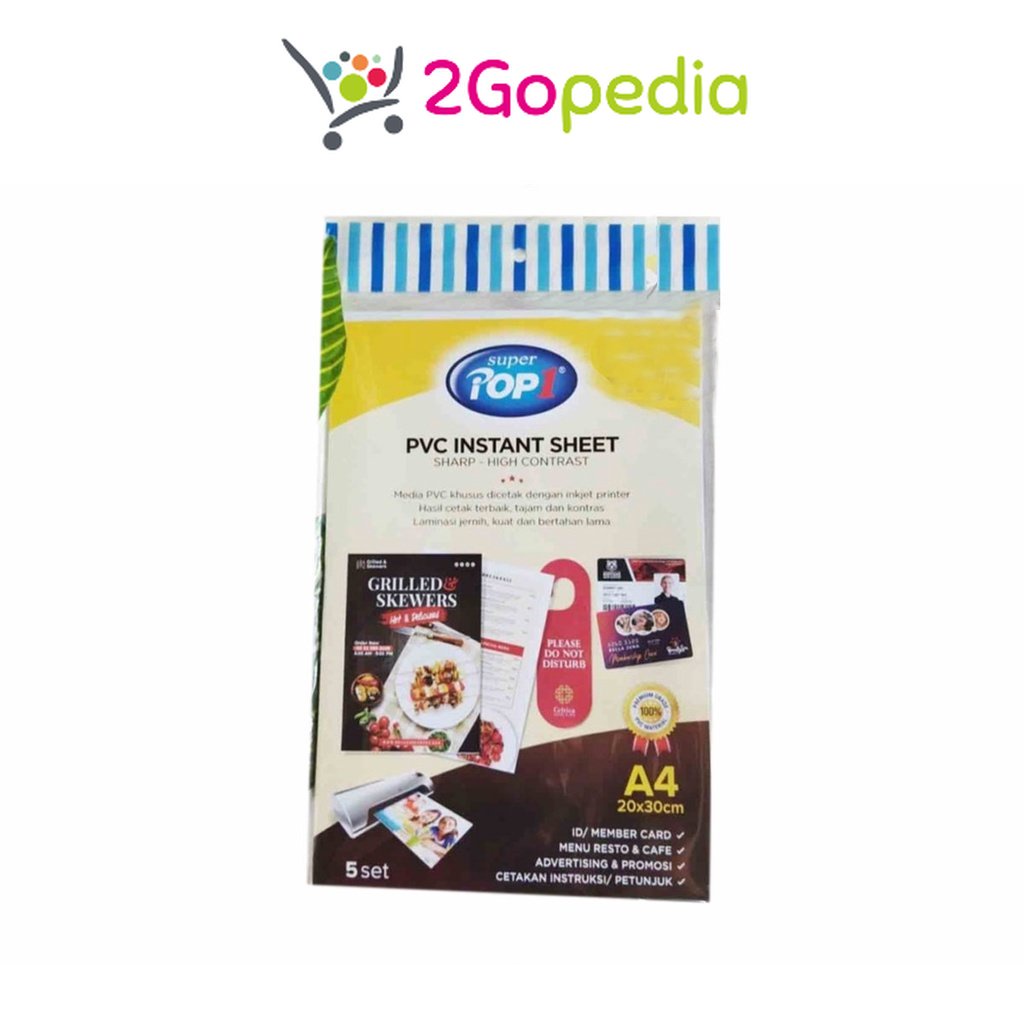 

Bahan Id Card/ Kertas Pvc A4 20 x 30 Cm 5 Lembar Super Pop1 Grosir Murah Atk