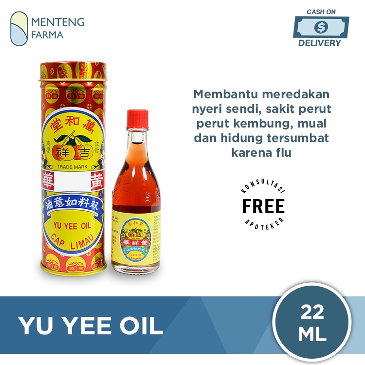 Yu Yee Oil (Cap Limau) 22 ml - Minyak Pereda Nyeri Sendi &amp; Sakit Perut