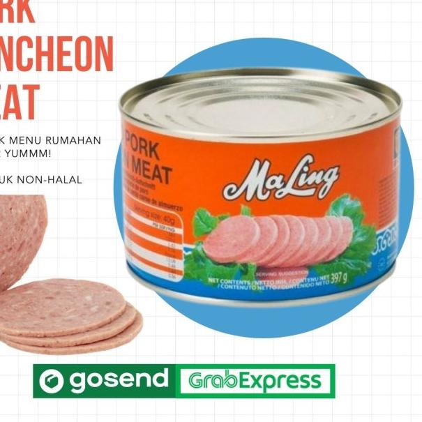 

limited Edition✔️(Ori) Maling Pork Luncheon Meat Kaleng 397gr TTS (Daging Ham Babi Kaleng)|KD5