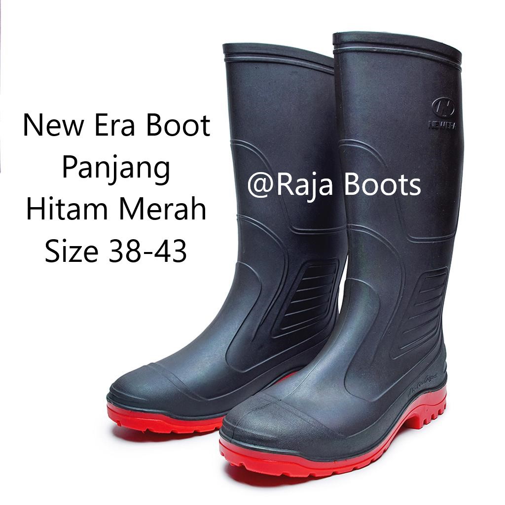 Sepatu Boot New Era Proyek Hitam Merah