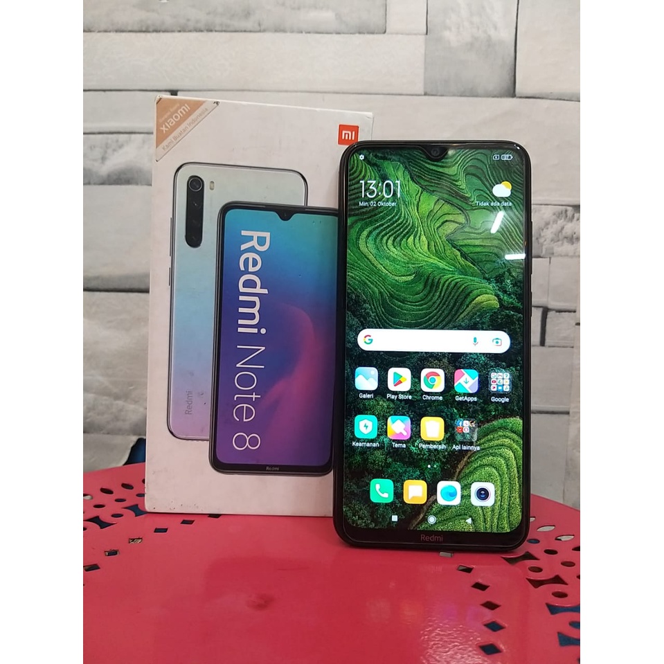 hp second redmi note 8 4/64 mulus likenew bergaransi