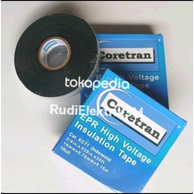 

Isolasi Rubber Splicing Tape - Isolasi COTRAN 19mm x 0.76mm x 9.15mtr