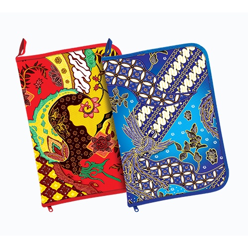 Map Zipper Jaring / Map Resleting (Map Rest) Motif Batik Nusantara