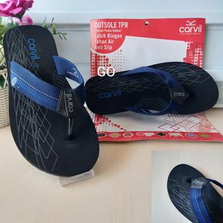gof CA CARVIL ORIGINAL  Sandal Jepit Pria CARVIL Tetap Terbaik Sandal Jepit Spons Anti Air Anti Slip Ringan Awet
