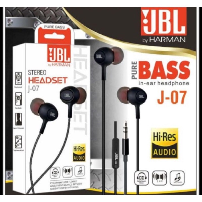 Handsfree Headset JBL By Harman J-07 Super Bass