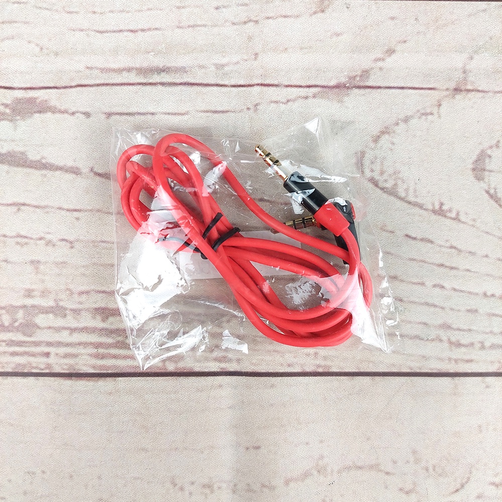 Kabel AUX 3.5mm HiFi L Jack Gold Plated 1.2m - APIPCSRE Red