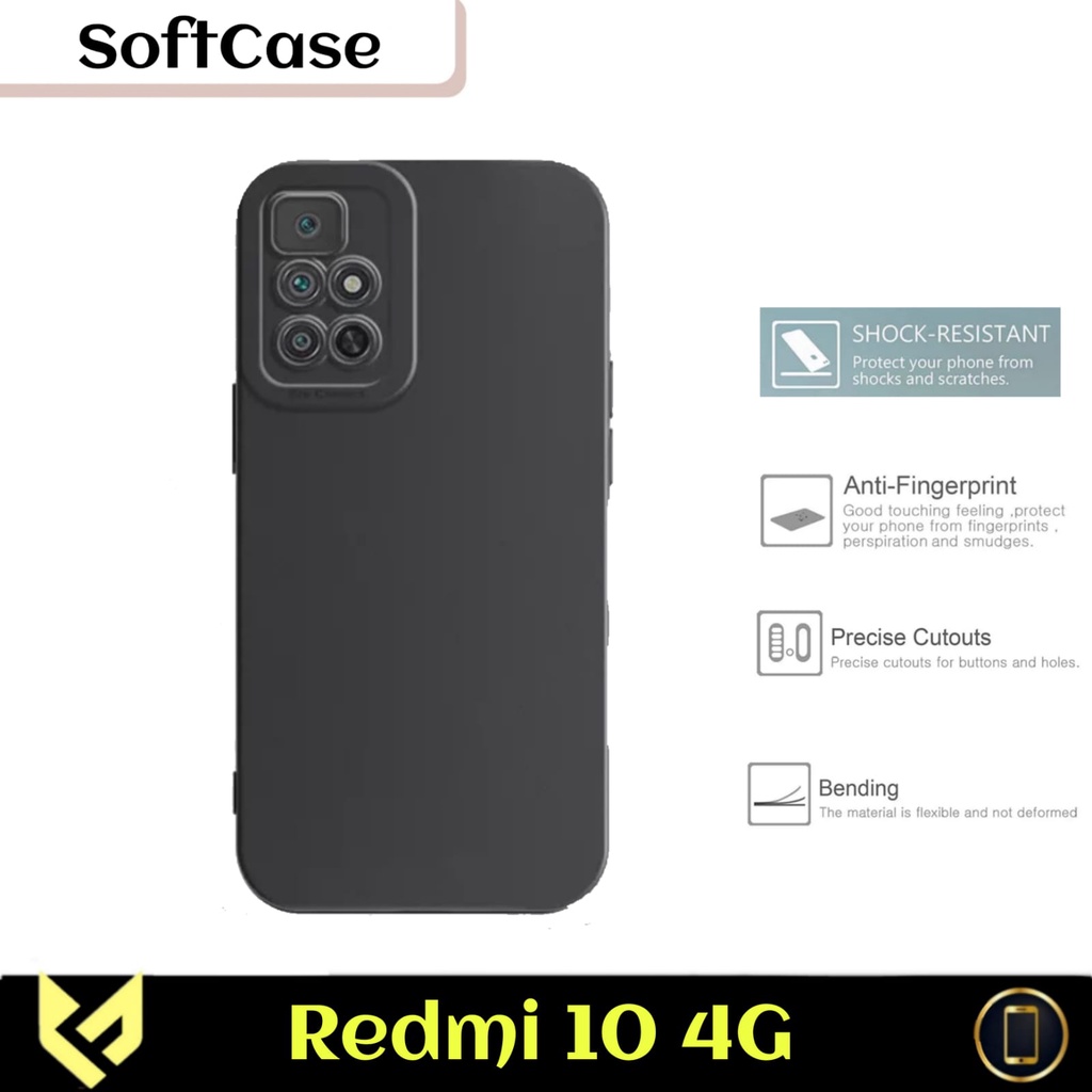 Promo Case REDMI 10 PRIME/REDMI 10 4G/REDMI 10 2022 Soft Case Black Pro Camera Casing Premium Slim Exellent Cover Proteck Camera | Soft Matte | Soft Case Macaron