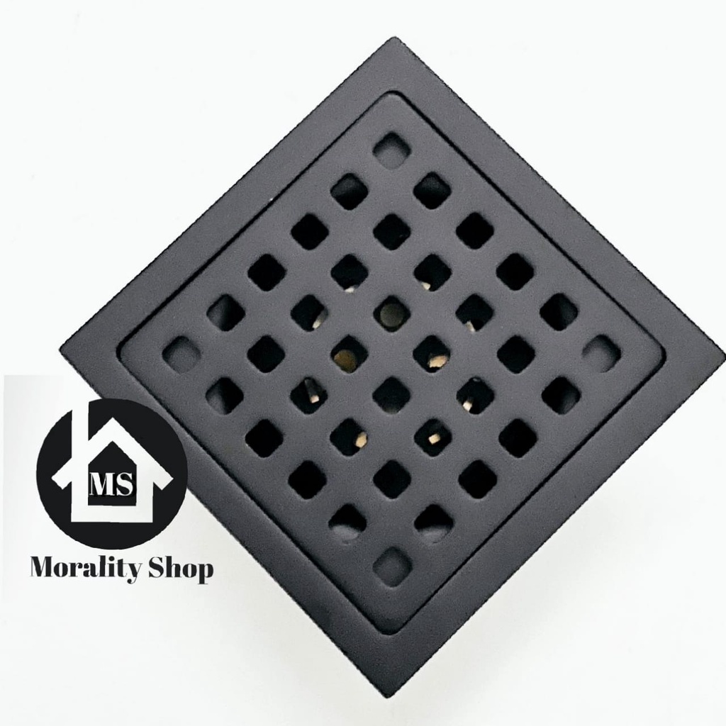 Saringan Got 4 inch Stainless Hitam 169 BL-Bathroom Floor Drain Brass Strainer Drainer BLack