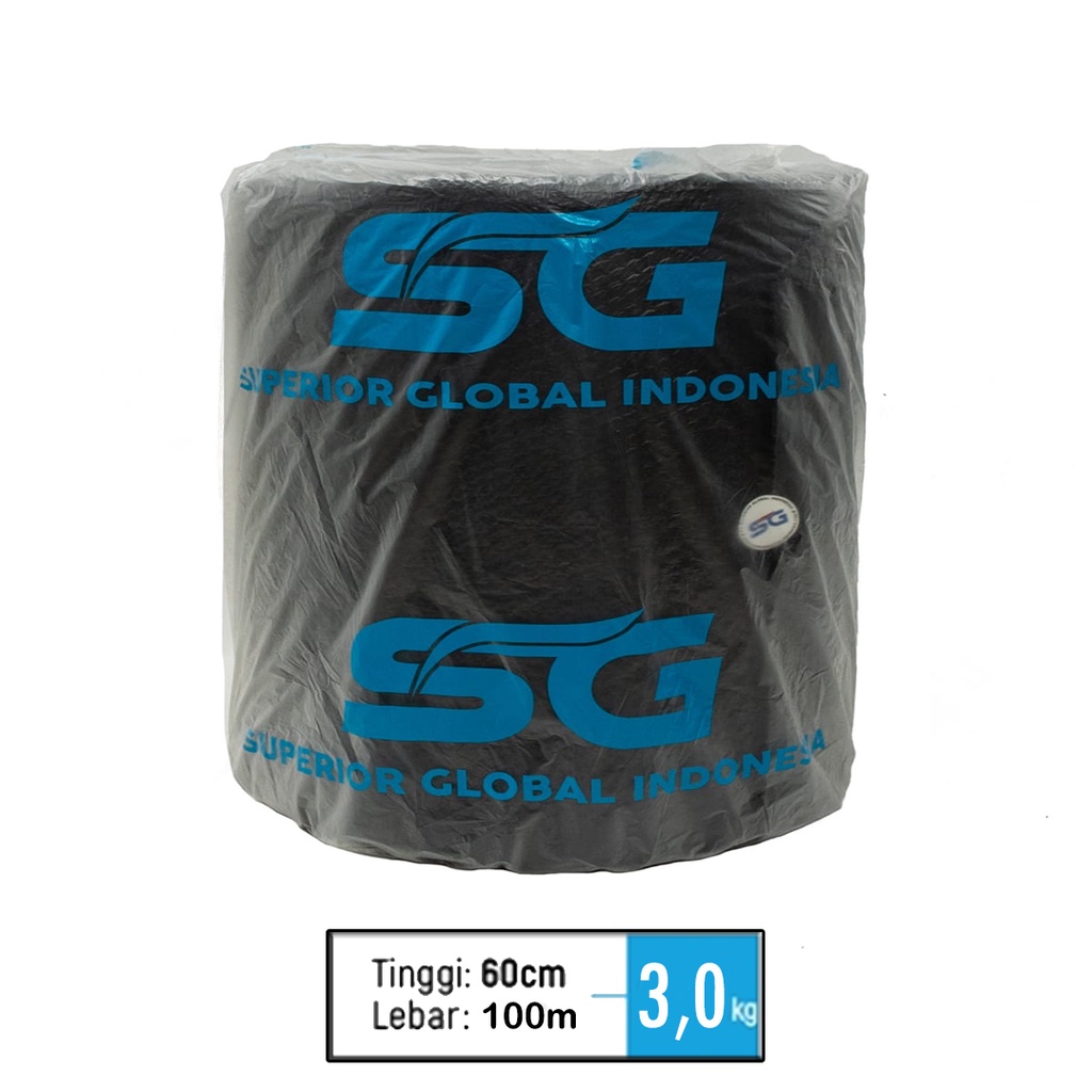 

Bubble Wrap SG 60cm x 100m - 3Kg Hitam