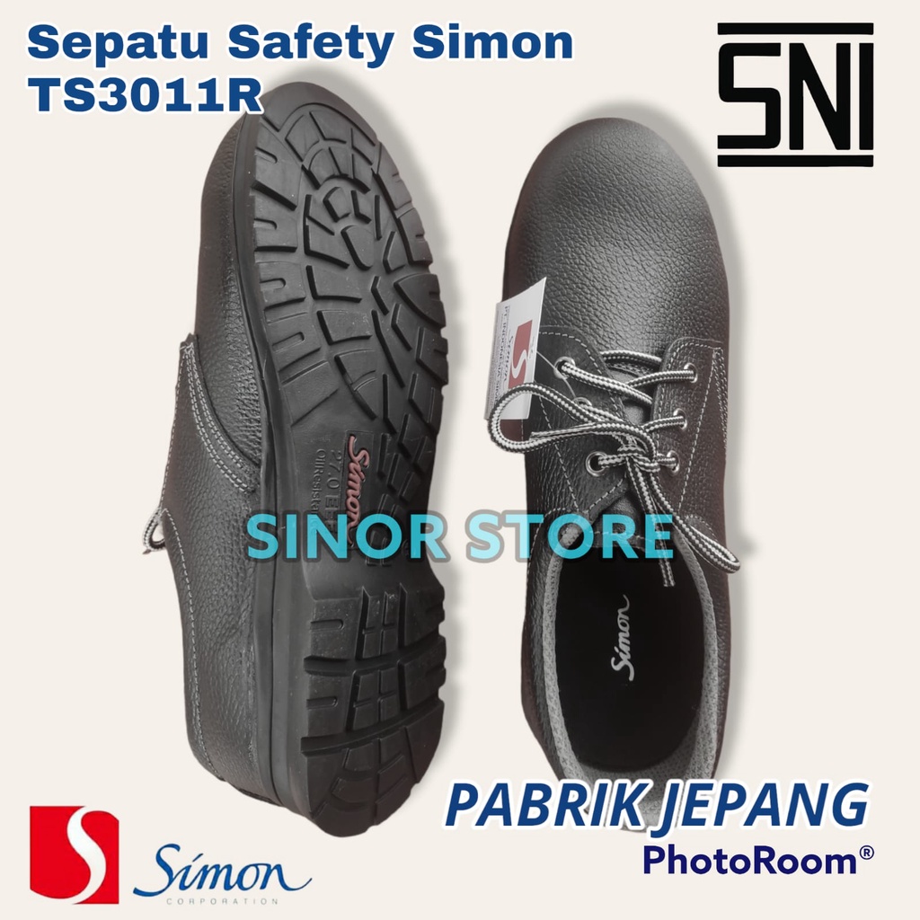 Sepatu Safety SIMON TS3011R Steel Toe Cap Safety Shoes Kulit Sapi