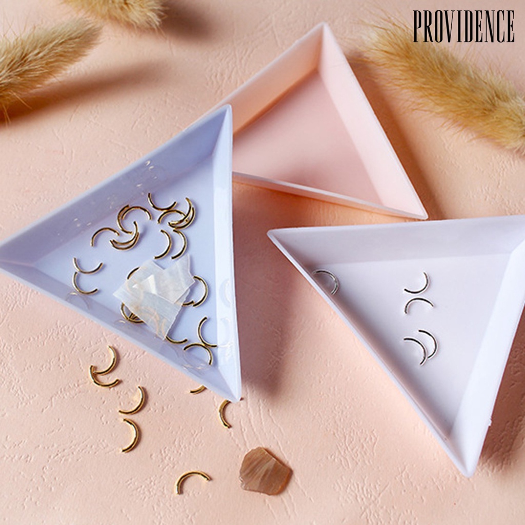 Providence 10Pcs / Set Nampan Penyimpanan Perhiasan / Manik-Manik / Kristal / Kuku Bahan Plastik Untuk Nail Art