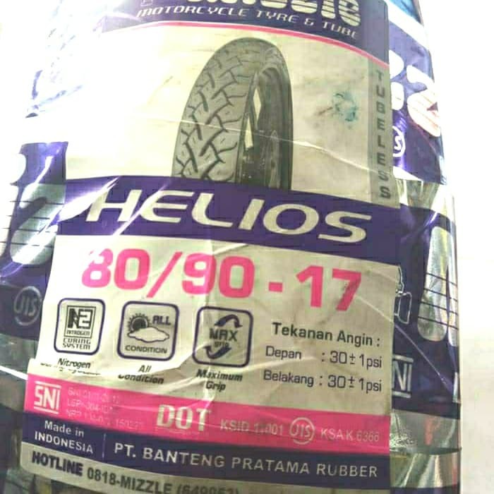 BAN MIZZLE 80/90-17 HELIOS TUBELESS