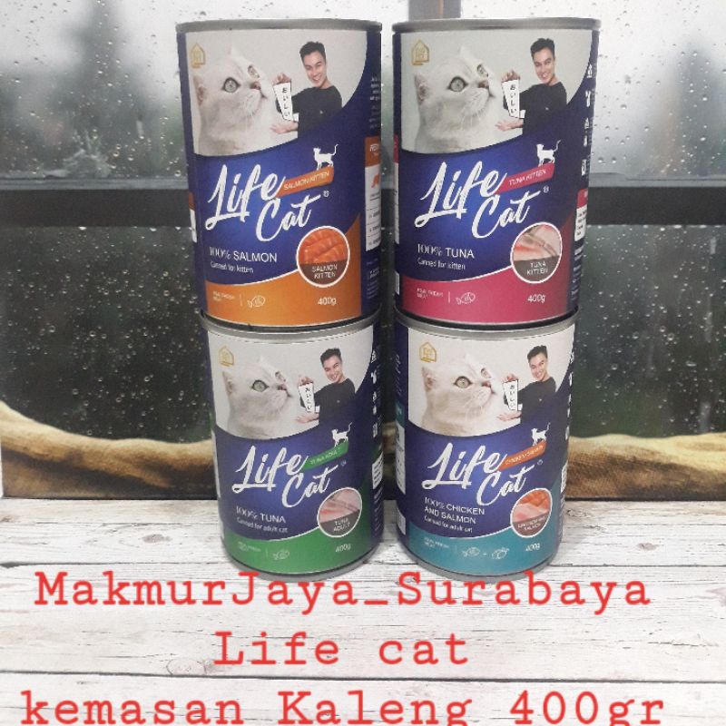 Life Cat Kaleng 400gr makanan Kucing kitten/Adult