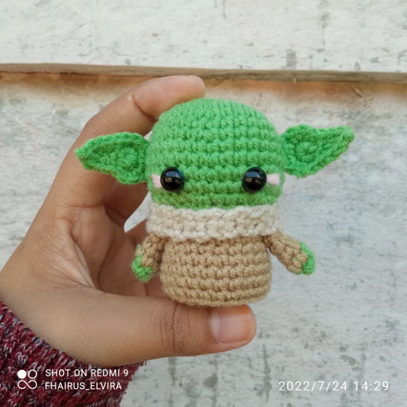 Amigurumi Baby Yoda Keychain | Ganci Amigrumi Baby Yoda
