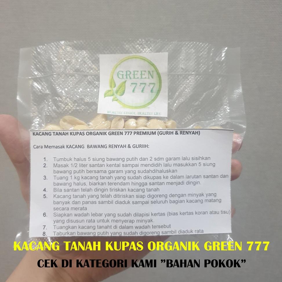 

Terbaru dan terlaris Kacang Tanah Oven Organik Green 777 1 Kg Kualitas Super Terbaik (VAKUM) 