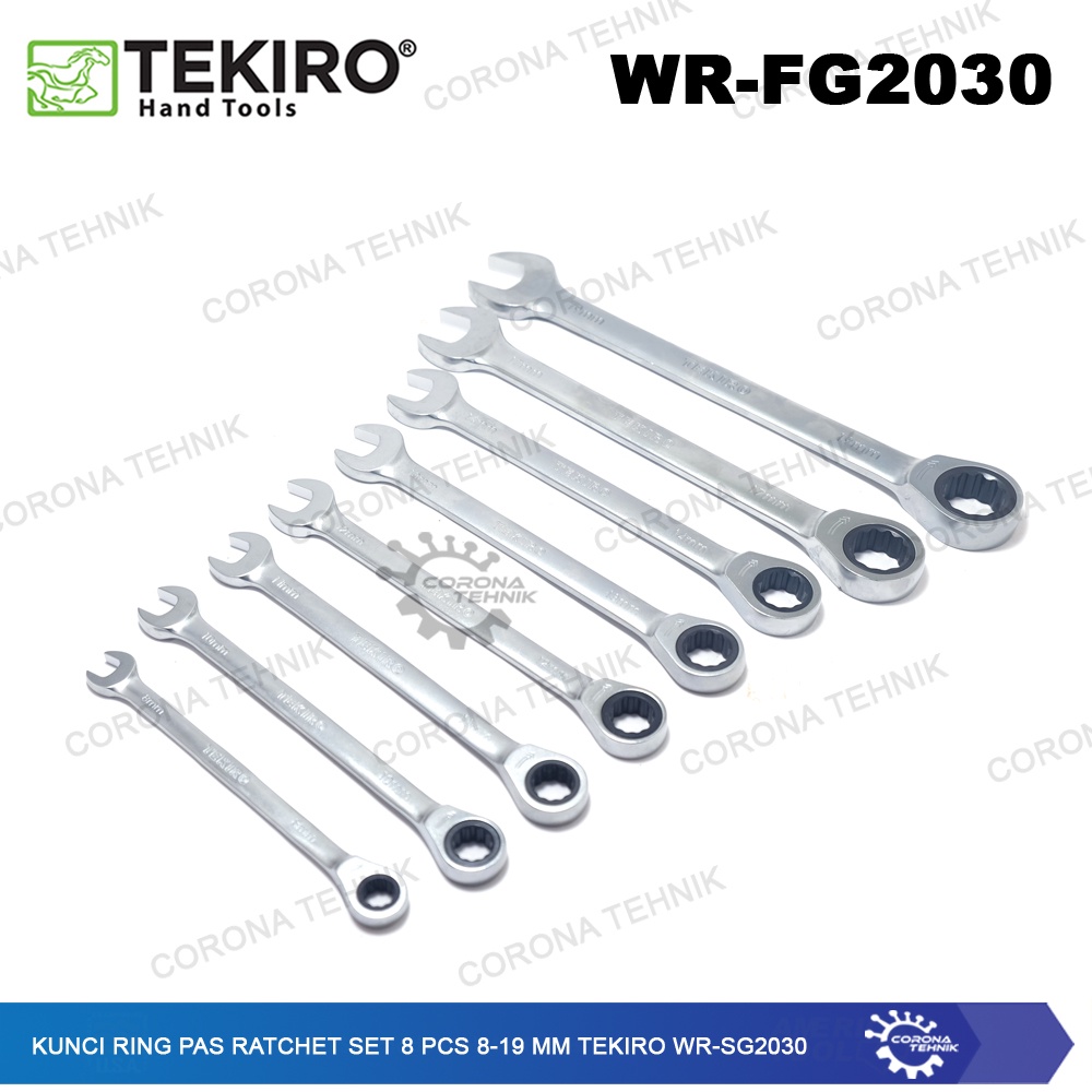 WR-SG2030 - Kunci Ring Pas Ratchet Set 8 Pcs 8-19 mm Tekiro