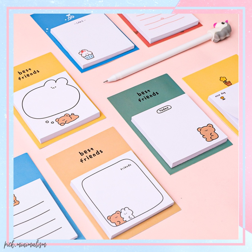 

[BF] Sticky Notes Memo Pad Paper Catatan Kertas Tempel Pembatas Buku Cute Cartoon