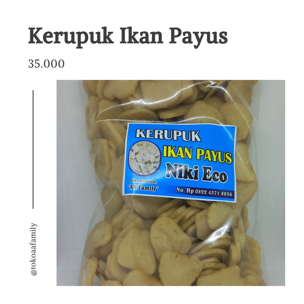 

Kerupuk Mentah / Kerupuk Ikan Payus