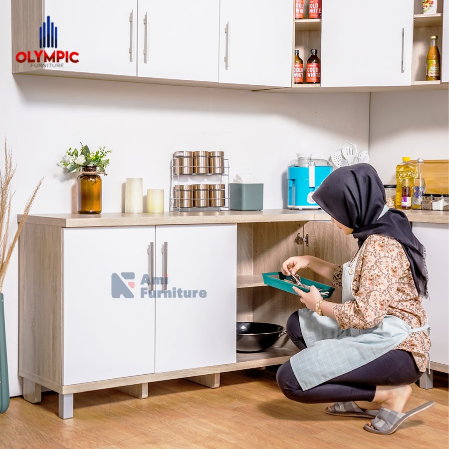 kitchen set rak dapur bawah kitchen kabinet 3 pintu KBT MILLE OLYMPIC