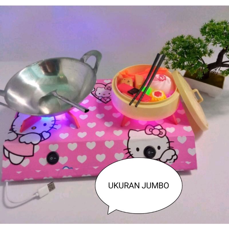 masak masakan set kompor led 2 tungku + Dimsum