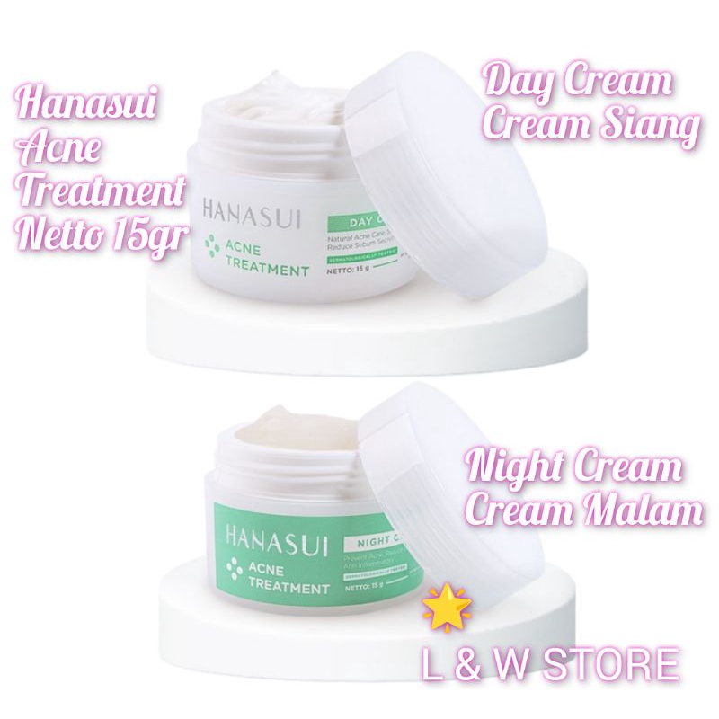 Hanasui Acne Treatment Day Cream &amp; Night Cream 15gr