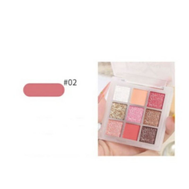 Lameila Eyeshadow Pallete 9 Warna Pigmen Glitter