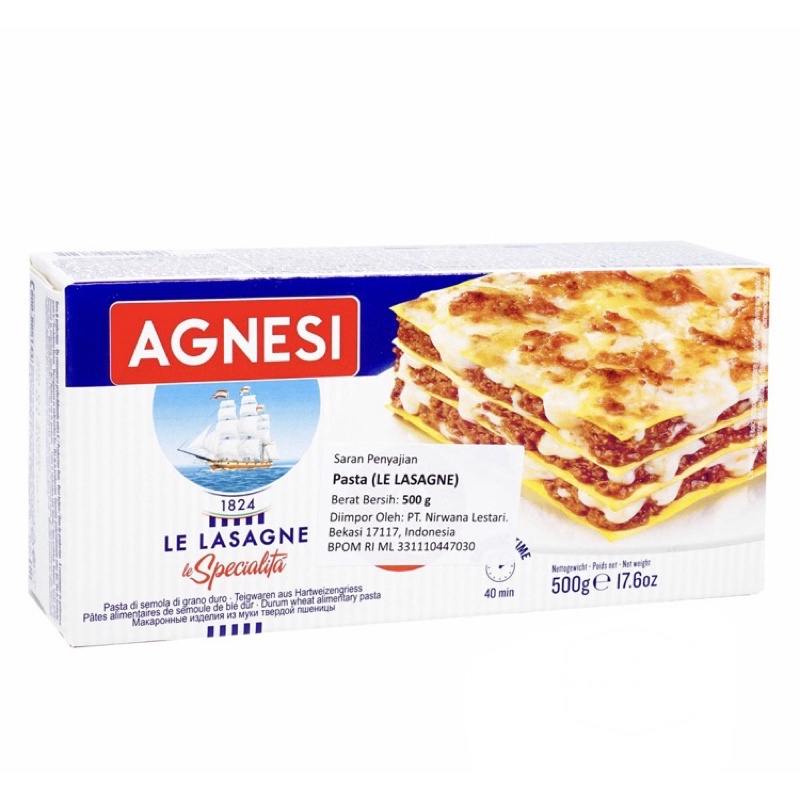 

Agnesi Lasagne 500gr / Agnesi / Lasagne / Kulit / Pasta / Lasagna