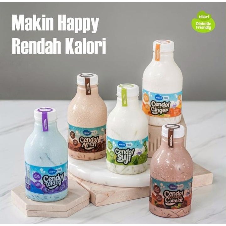 Cendol Suji Midori 250ml/minuman sehat-suji/aren/telang/cokelat/jahe