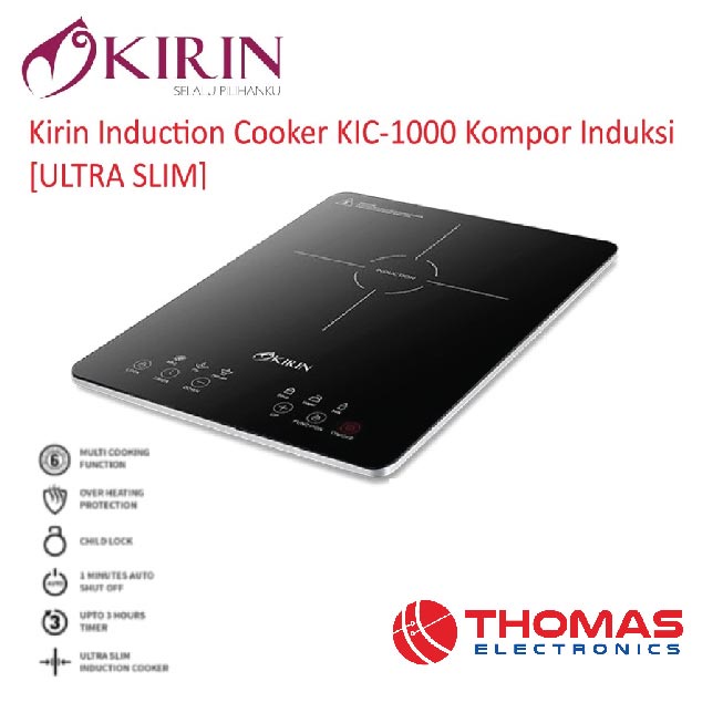 Kirin Induction Cooker KIC-1000 Kompor Induksi [ULTRA SLIM] GARANSI RESMI