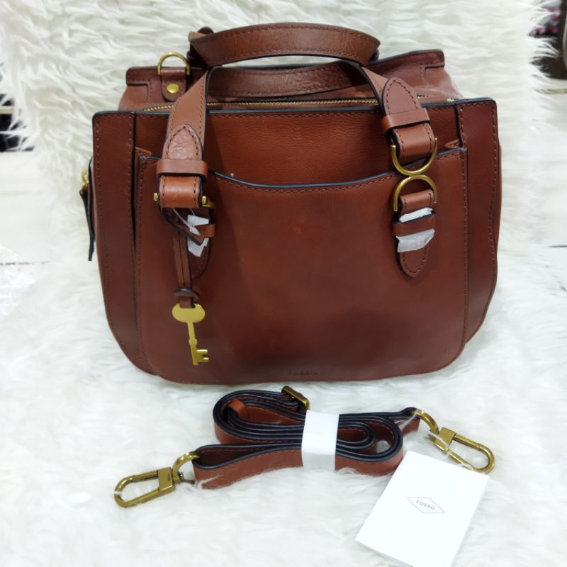 Tas Fossil Brooke Satchel ORI - Tas Wanita bahan Kulit Asli
