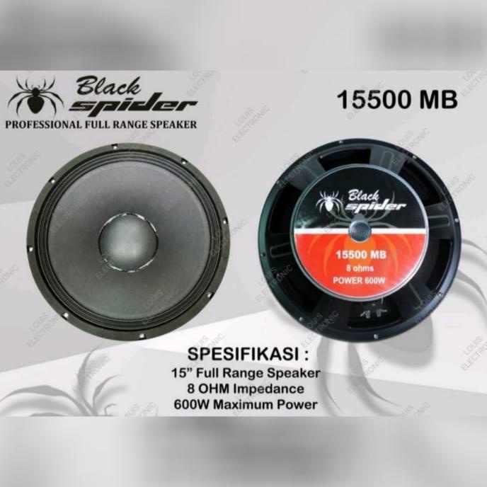 Speaker Woofer Black Spider 15500 MB 15 Inch ORI Komponen Black Spider