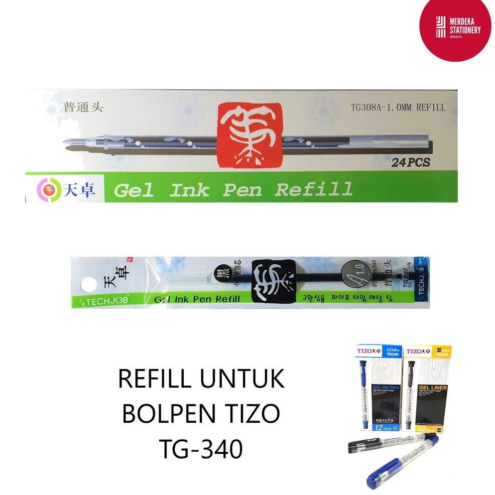 

m0✺Ready☈ (ISI 24)Refill/Isi/Tinta pulpen/bolpen/ballpen Tizo TechJob TG308A 1.0 untuk pulpen TG340/TG-340 41