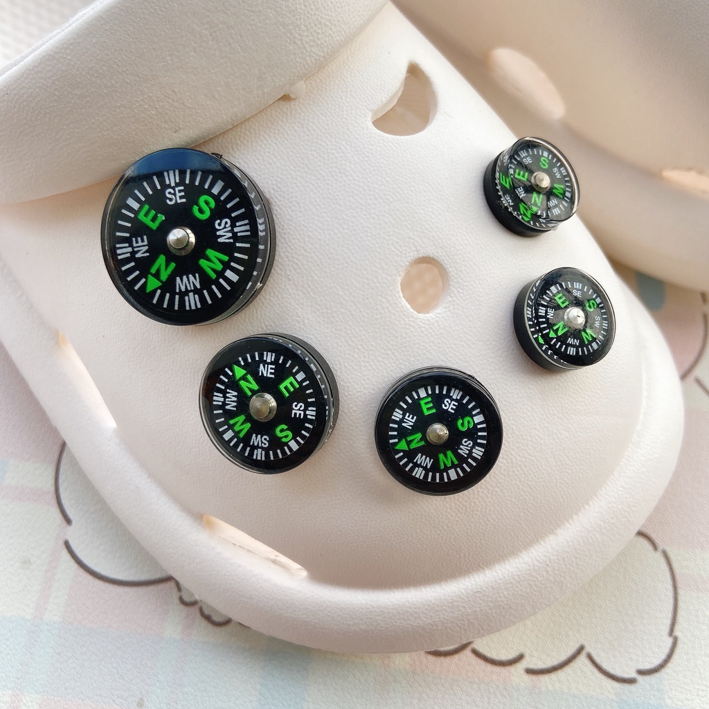 @shinydiy 1 pcs Aksesoris Kompas Buckle Button Untuk Dekorasi Sepatu Sandal Charms 【asesoris wanita】【crocs jibbitz】