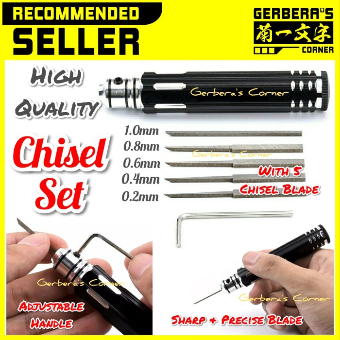 Chisel Set with 5 Chisel Blades Scriber Panel Line Tool High Quality