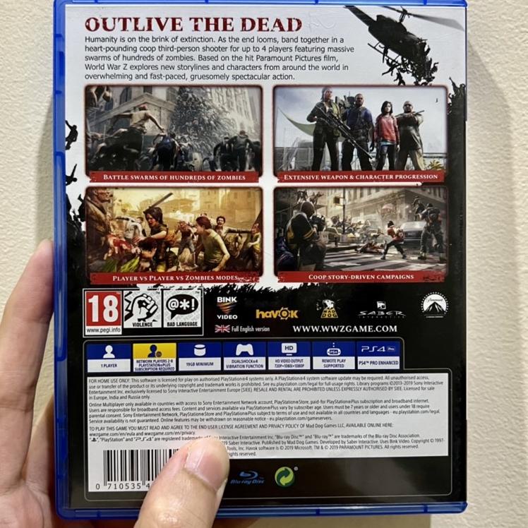 Jual Dijual.. World War Z Ps4 Playstation 4 Game Kaset bd World WarZ